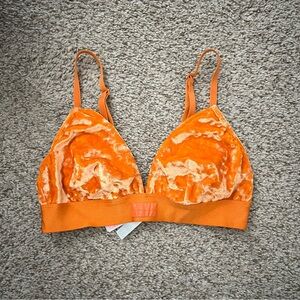 Orange Velvet Bralette